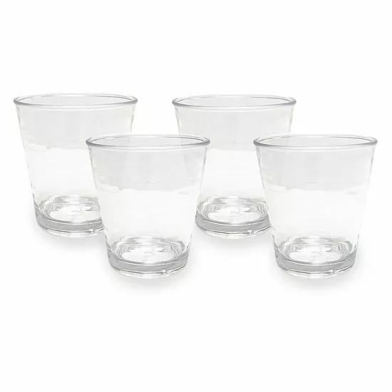 Food Network™ 4-pc. Clear Textured Acrylic Double Old-Fashioned Glass Set