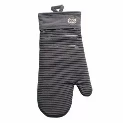 Food Network™ Stripe Silicone Oven Mitt Black