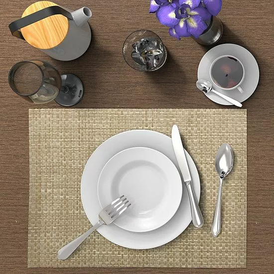 Food Network™ Basketweave Placemat 4-pk. Gray - Image 2